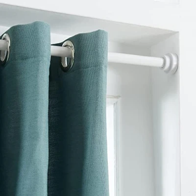 Image de ACAZA Tringle Rideau Extensible sans Percage de 125 à 220cm Barre Autotractée pour Fenetre Acier inoxydable Couleur Blanc