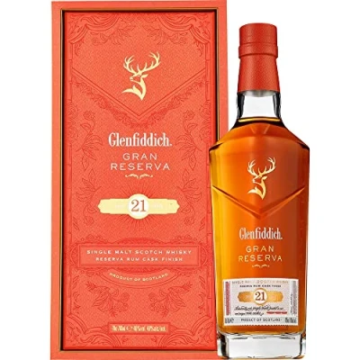 Image de Glenfiddich 21 Years Old GRAN RESERVA Rum Cask Finish 40% Vol. 0,7l in Giftbox