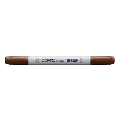 Image de Copic Ciao E77, Maroon, Twin Marker avec Une Pointe Moyenne et Brush
