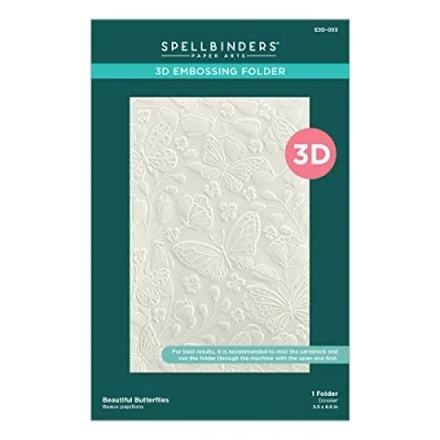 Image de Spellbinders Jolis Magnifique classeur de gaufrage 3D en Forme Papillons la Collection Stylish Ovals, Claire, Un