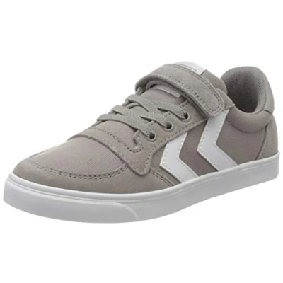 Image de Hummel Slimmer Stadil Baskets basses pour enfants, Taille: 27, Frost grey Cuir et textile