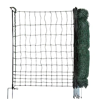 Image de horizont clôture pour chiens strongLine 110, 9 piquets en fibre de verre double pointe, longueur 25 m, hauteur 110 cm le tout sans électricité, Camping