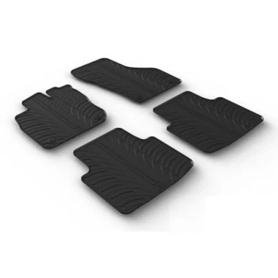 Image de Gledring 0663 Ensemble de tapis sol Caoutchouc avant et arrière 4 noir