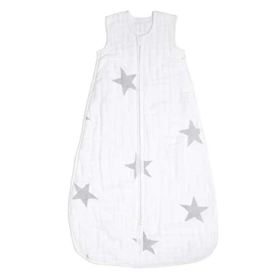 Image de aden + anais Gigoteuse pour Bébé Turbulette en Mousseline 100% Coton Demi Saison Douce et Chaude Emmaillotage Nouveau Né Fille Garçon de 0 6 Mois 1.5 TOG, Blanc Gris