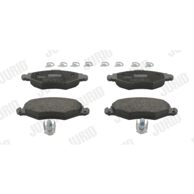 Image de JURID 573051J Jeu de plaquettes frein non préparé pour indicateur d&#039;usure avec accessoires PEUGEOT: 206+ 3/5 portes, 206 SW