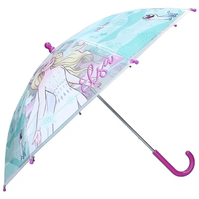 Image de Bâton Parapluie Sunny Days vert menthe &amp; transparent Disney Frozen