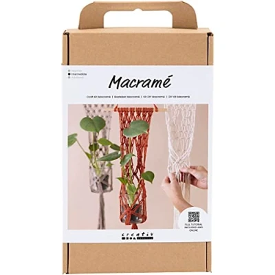 Image de Creativ Kit d&#039;artisanat en macramé, cintre à fleurs, 1 paquet