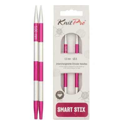 Image de KnitPro 42127 SmartStix Pointe à Aiguilles, métal, Multicolore, 5 mm, Coloré, 5mm
