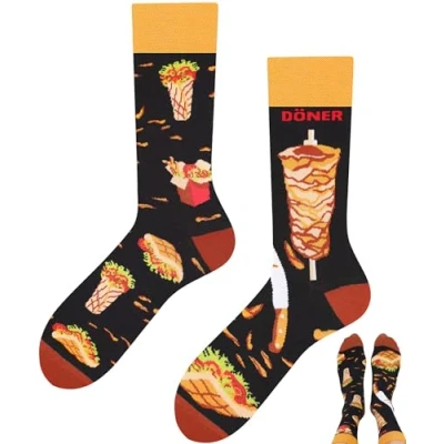 Image de TODO Chaussettes à motifs amusants, multicolores, pour exprimer sa joie de vivre, 43 46