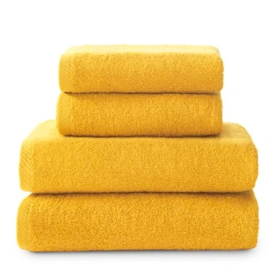 Image de Top Towel Plus Lot de 2 Serviettes Toilette et Bain ou Douche 100% Coton 400 g/m² Or
