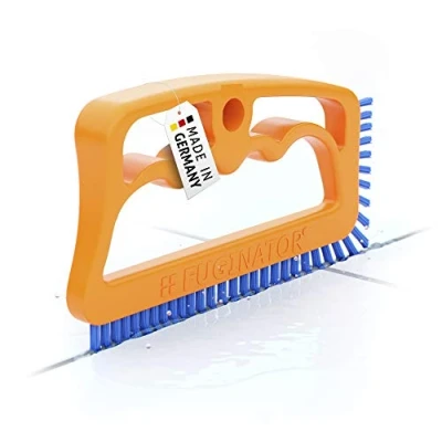 Image de Fuginator® Brosse à Joints Utilisable Partout la Maison, et notamment dans Salle de Bains Cuisine (Orange/Bleu)