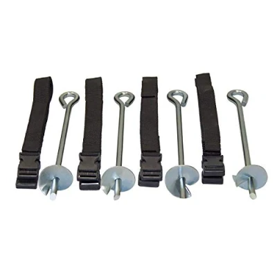 Image de Kangui Kit ancrage au Sol 4 Sardines de Fixation et Sangles Adaptable Universel