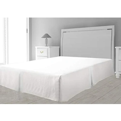 Image de Cache sommier microfibre 140 x 190 cm Blanc