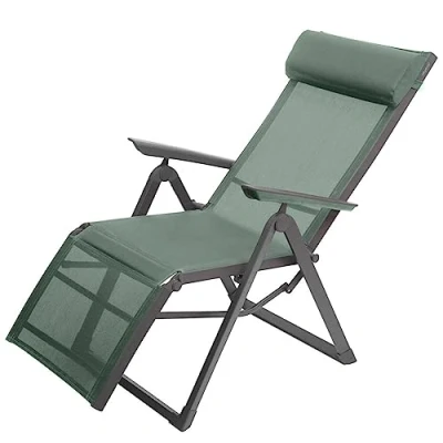 Image de Hespéride Fauteuil de Jardin inclinable Decima Vert Olive &amp; Graphite