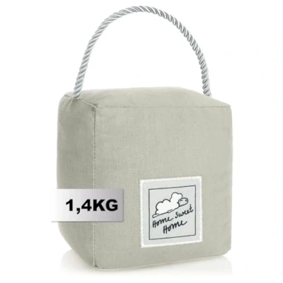 Image de com four® arrêt de Porte avec poignée, Lourd, Accessoire Fonctionnel pour la Maison, fenêtres et Portes, idéal Contre Les Courants d&#039;air (Angulaire Gris Clair)