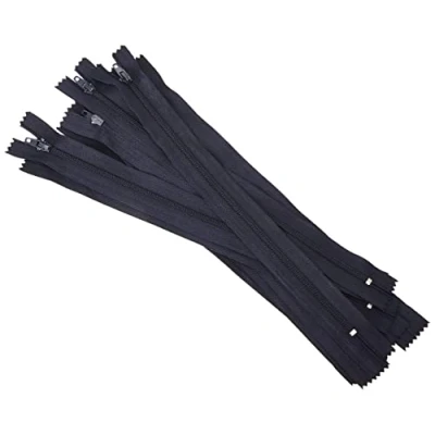 Image de Trimz Lot de 10 Fermetures éclair unidirectionnelles Bleu Marine 25 cm avec Dents 4 mm x