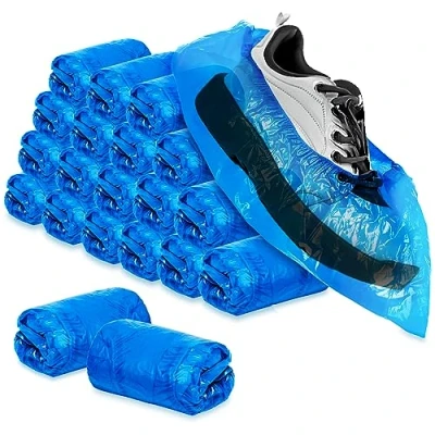 Image de com four® 200x Couvre Chaussures jetables de Haute qualité 5g par en Plastique et imperméables Taille Unique