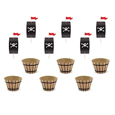 Image de Set/6 Wraps &amp; Toppers Pirates