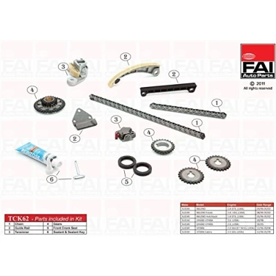 Image de FAI AutoParts TCK62 Jeu de distribution à chaînes avec joints, roues dentées Simplex, Chaîne vélo SUZUKI: Grand Vitara 2 SUV