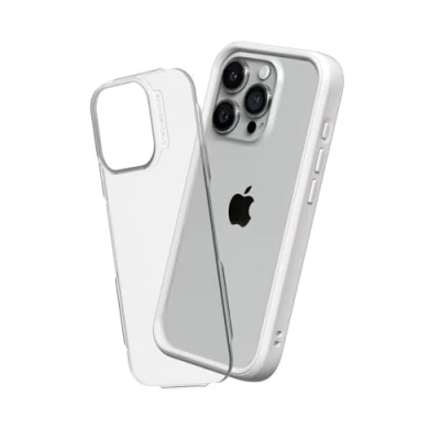Image de RhinoShield Coque Compatible avec [iPhone 15 Pro] Mod NX Protection Fine Personnalisable Technologie d&#039;absorption des Chocs [sans BPA] Blanc