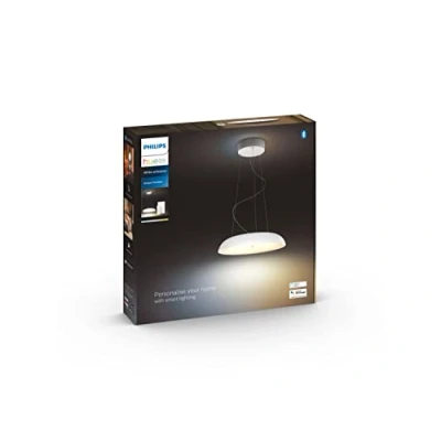 Image de Philips Hue White Ambiance AMAZE Suspension 39W Blanc, compatible Bluetooth (télécommande incluse), fonctionne avec Alexa, Google Assistant et Apple Homekit