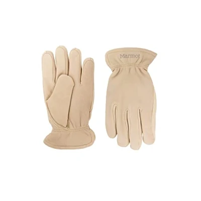 Image de Marmot Basic Work Glove Gants de travail en cuir doublés, résistants avec doublure à séchage rapide Homme, Beige (Tan), Taille L