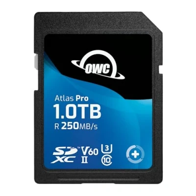 Image de OWC Atlas Pro SDXC UHS II V60 Media Card, Carte mémoire économique et de qualité supérieure pour Les Photos Plus courantes utilisations Capture vidéo jusqu&#039;à 4K 1 to