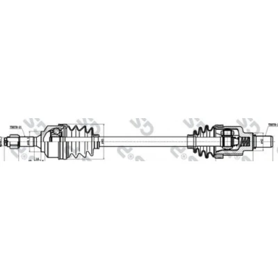Image de GSP 210181 Arbre de transmission 618 Boîte automatique CITROËN: C2 3/5 portes, C3 I Pluriel