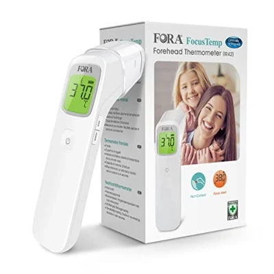 Image de FORA IR42 Thermomètre frontal clinique infrarouge sans contact multifonction, adapté pour les bébés et adultes, mesure instantanée précise, avec alarme de fièvre fonction rappel.