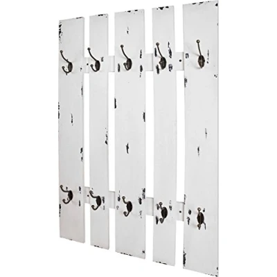 Image de HAKU Möbel Porte Manteau Mural, MDF, Blanc, L 65 X P 9 H 100 cm