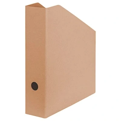 Image de FALKEN Pure Nature Porte revues végétalien en carton non traité pour format A4/C4 7,5 cm de large avec rivets et trou préhension