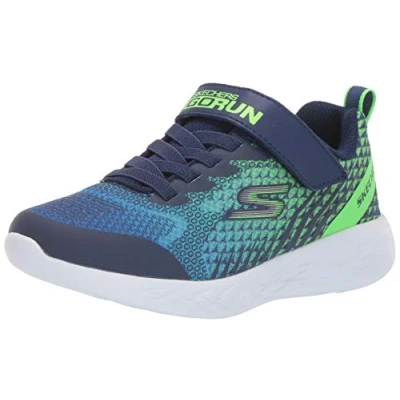 Image de Skechers Performance GO RUN 600 Baxtux Unisex Chaussures de running neutres pour enfants, Taille: 36, Navy/lime Tissu / matière synthétique