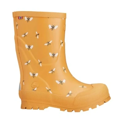 Image de Viking Jolly Print Unisex Bottes en caoutchouc pour enfants, Taille: 25, Yellow/black Matière synthétique