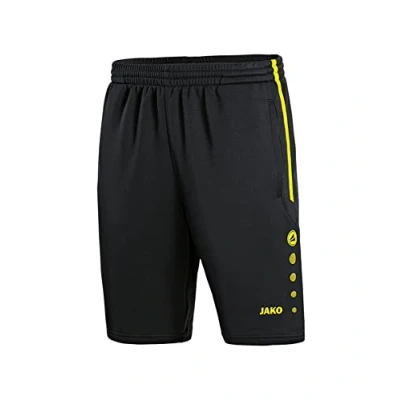 Image de Jako Short D&#039;entraînement pour Homme, Taille S, Noir/Jaune Fluo