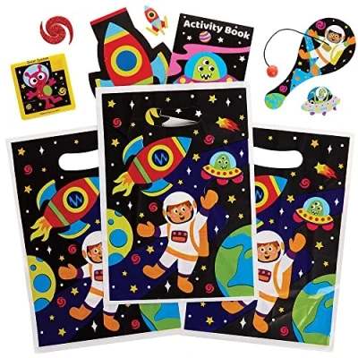 Image de Baker Ross Sacs Anniversaire Enfant motif Système Solaire Lot de 10, Decoration (FX320)