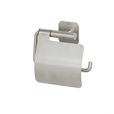 Image de Tiger Colar, Porte rouleau papier toilette avec rabat, Acier inoxydable brossé, 13,3 x 14,6 3,5 cm