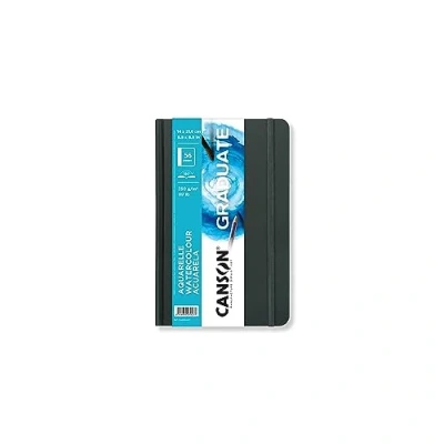 Image de CANSON Graduate Book Aquarelle Carnet cousu 56 pages Double Face : Grain fin et léger 21,6 x 27,9 cm 250g/m² Blanc