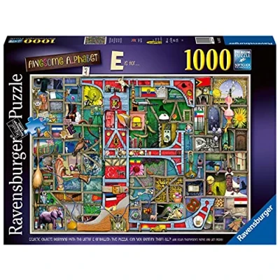 Image de Ravensburger génial Colin Thompson Superbe Puzzle Alphabet « E » de 1000 pièces pour Adultes et Enfants à partir 12 Ans, 16420, 69,9 x 49,7 0,2 cm