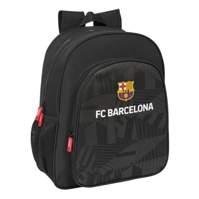 Image de Sac à dos scolaire SAFTA F.C. Barcelone Black Adaptable au chariot Confortable 32x12x38 cm