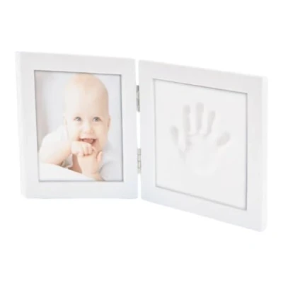 Image de Alvar BABY Kit Empreinte Pieds &amp; Mains de Bébé, Cadre en Bois Décoration Chambre, Cadeau, Souvenir Naissance Facile à Utiliser.Prêt 3 minutes.