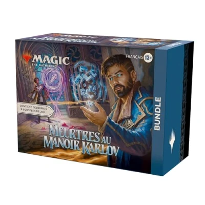 Image de Bundle Magic: The Gathering Meurtres au manoir Karlov 9 boosters de jeu, 30 cartes terrain + accessoires exclusifs (Version Française)