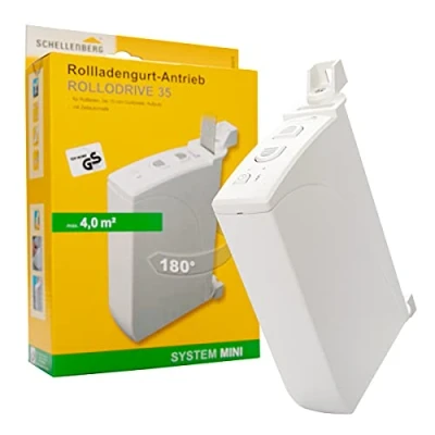 Image de Schellenberg 22735 Rollodrive 35 Enrouleur de Sangle électrique pour volet Roulant, Forde Traction 12 Kg, jusqu&#039;à 4 m², 14 mm