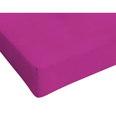 Image de Italian Bed Linen Max Color Drap Housse, 100 % Coton, Fuchsia, 1 Place