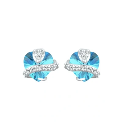 Image de Elli Heart Crystal Boucles d&#039;oreilles, Femme, Taille: One Size, Blau