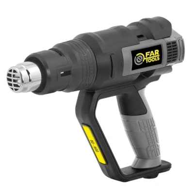 Image de Fartools Décapeur thermique 2000W, 2 vitesses de chauffe à 50 et 600 C, 3 ventilation 250 500 l/min, en malette avec 5 accessoires