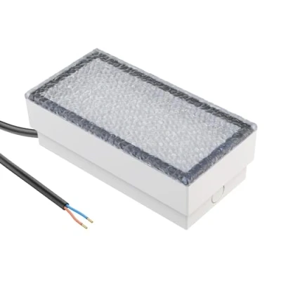 Image de ledscom.de LED encastré de sol pavé CUS pour extérieur, IP67, carré, 20 x 10cm, 2,8 W, 251lm, blanc chaud, 230v, terrasse, éclairage jardin, sol, électricité, lampe