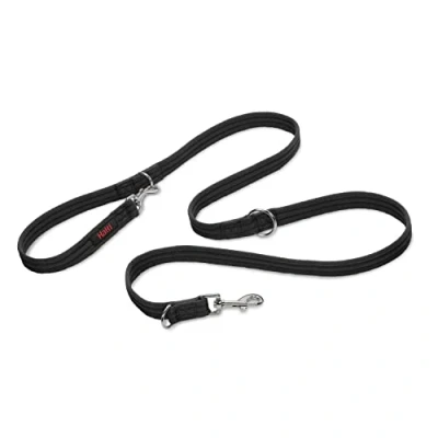 Image de Laisse éducative HALTI, Taille S, Noir, 2m, 8 fonctions conçues pour vous aider a éduquer et promener votre chien, Rembourrée, de Dressage Chien à Double Extrémité chiens chiots