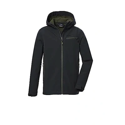 Image de killtec Garcon La veste softshell à capuche/veste d&#039;extérieur est déperlante KOW 157 BYS SFTSHLL JCKT, black, 140, 40913 000