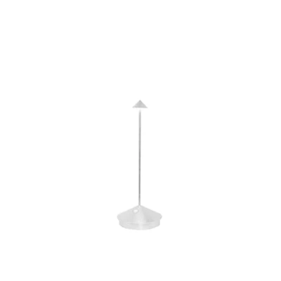 Image de Zafferano, Lampe Pina avec Feuille d&#039;Argent, de Table Rechargeable et Sans Fil Contrôle Tactile, Utilisable comme d&#039;Intérieur, Dimmer 2200 3000 K, Hauteur 29 cm