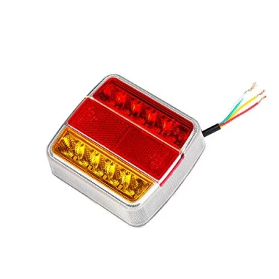 Image de ETUKER 1 pc Feu LED Remorque, 12V Feux Arriere Remorque de Lumière Avec Plaque D&#039;immatriculation Lampe, Convient Pour RV/Camions/Caravanes/Voiture/Feux Arrière (Ampoule 10 LED)